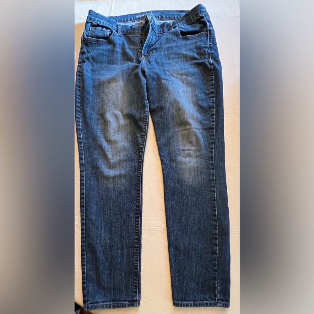 Women’s Old Navy 16W Blue Jeans Khaki Mid Rise Pant Bundle - Picture 2 of 9